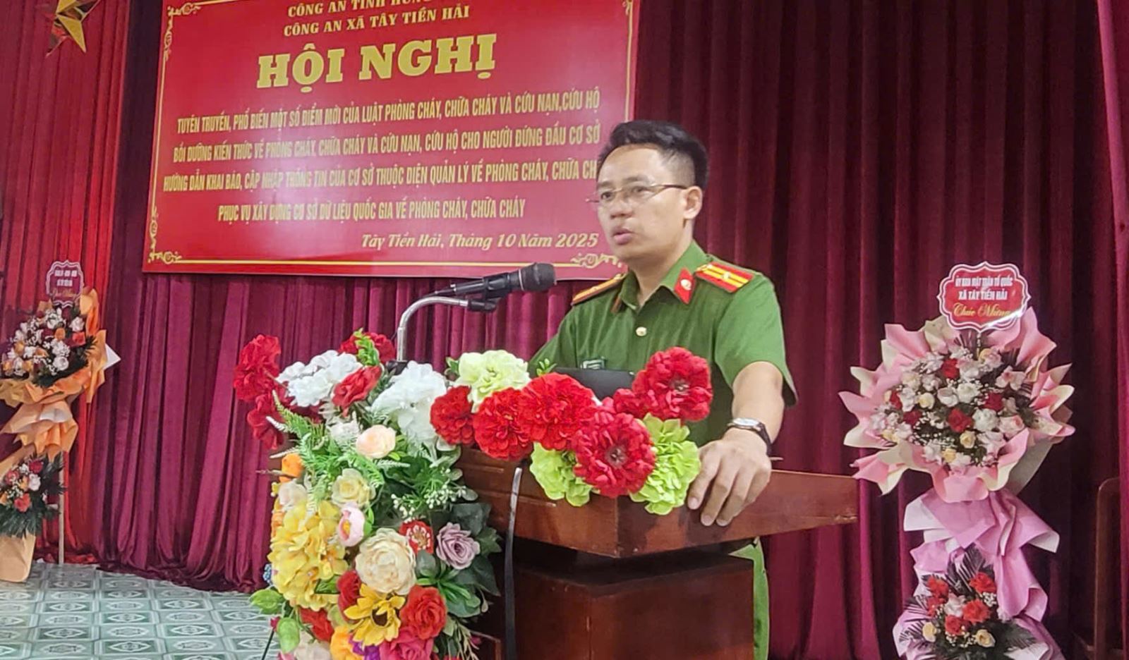 Công an xã Tây Tiền Hải tổ chức tập huấn, tuyên truyền kỹ năng phòng cháy, chữa cháy và cứu nạn, cứu hộ