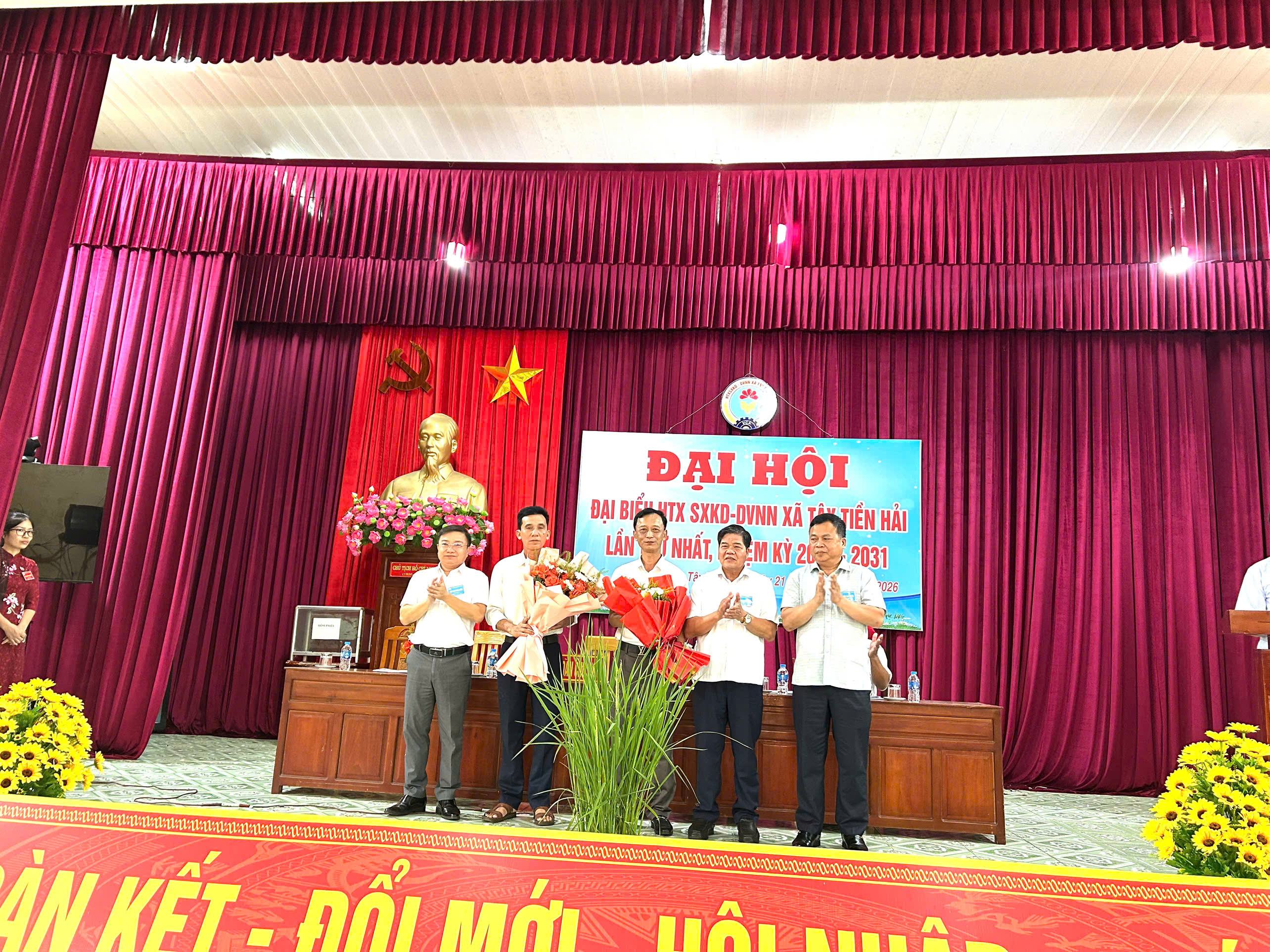 Xã Tây Tiền Hải tổ chức thành công Đại hội đại biểu Hợp tác xã Kinh doanh Dịch vụ Nông nghiệp nhiệm kỳ 2026 – 2031