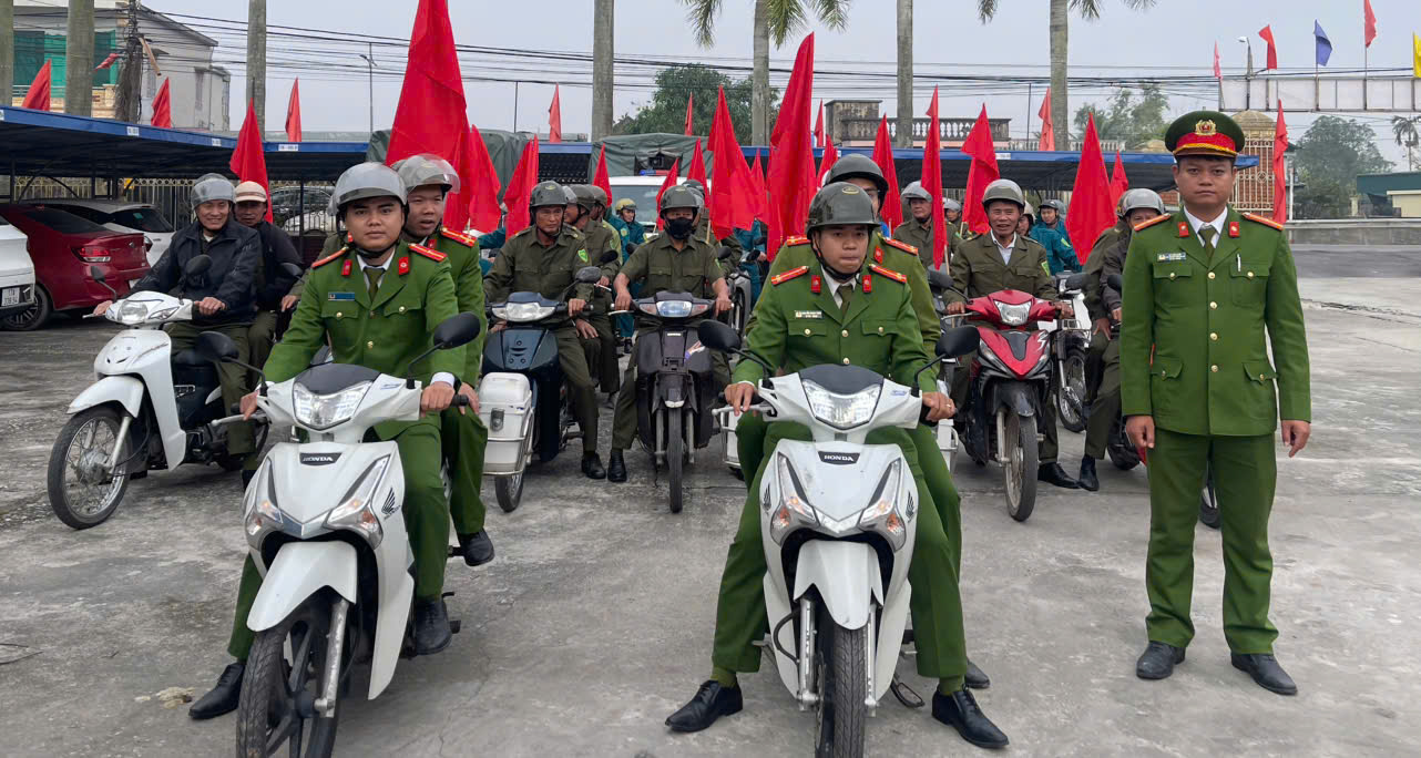 Công an xã Tây Tiền Hải ra quân tấn công, trấn áp tội phạm bảo đảm ANTT dịp Lễ Giáng sinh và Tết năm 2026