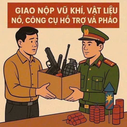 🚨 CÔNG AN XÃ TÂY TIỀN HẢI VẬN ĐỘNG THU HỒI VŨ KHÍ, VẬT LIỆU NỔ, CÔNG CỤ HỖ TRỢ VÀ PHÁO 🚨