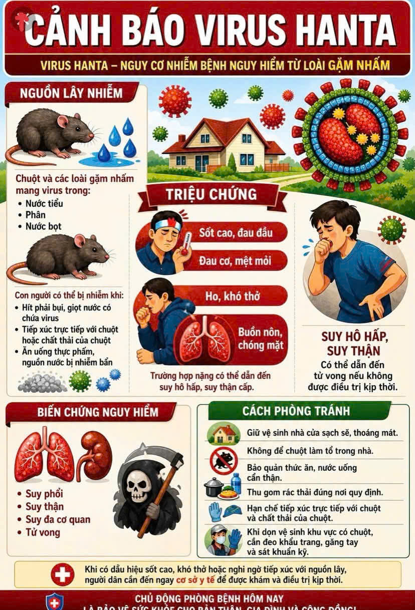 THÔNG TIN  Về bệnh do vi rút Hanta và các biện pháp phòng bệnh