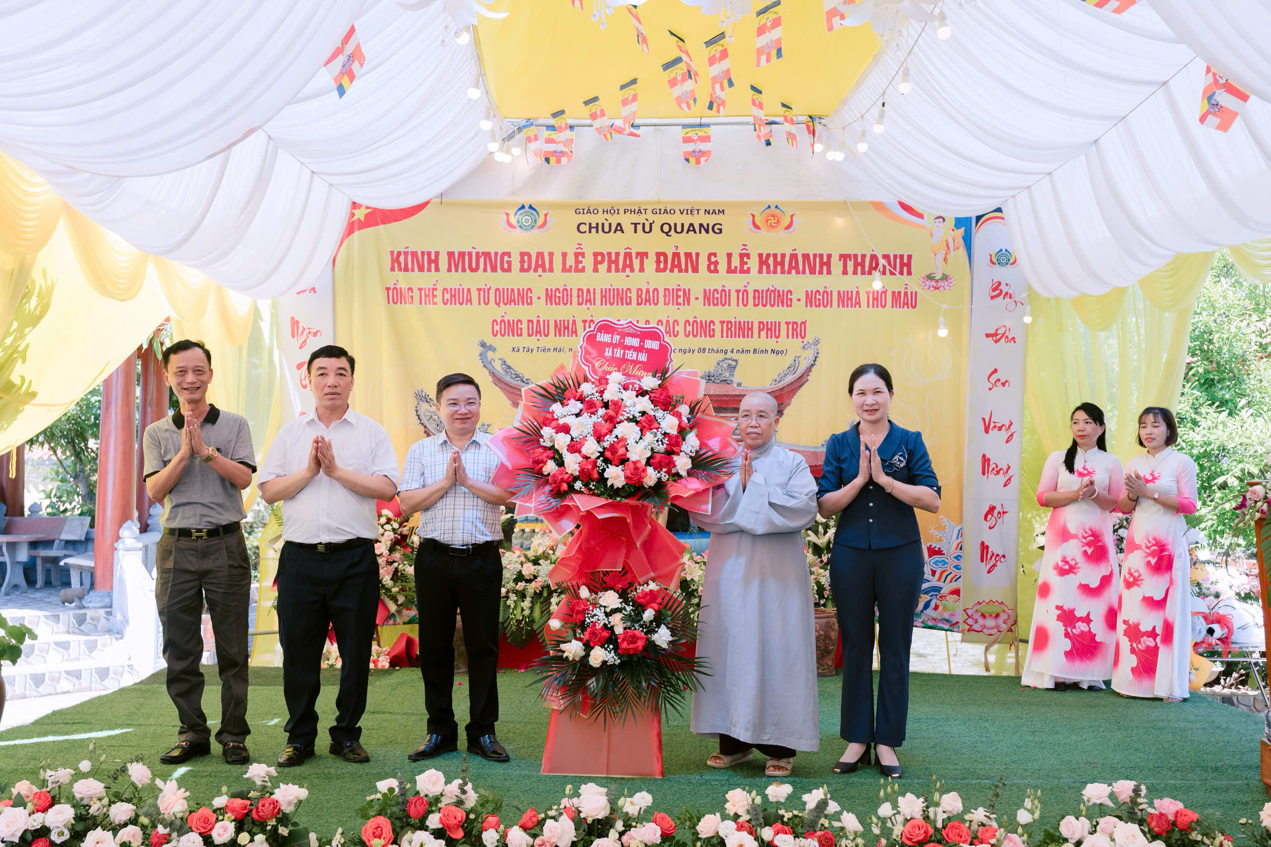 Lãnh đạo xã Tây Tiền Hải thăm, chúc mừng các cơ sở Phật giáo nhân Đại lễ Phật đản Phật lịch 2570 – Dương lịch 2026