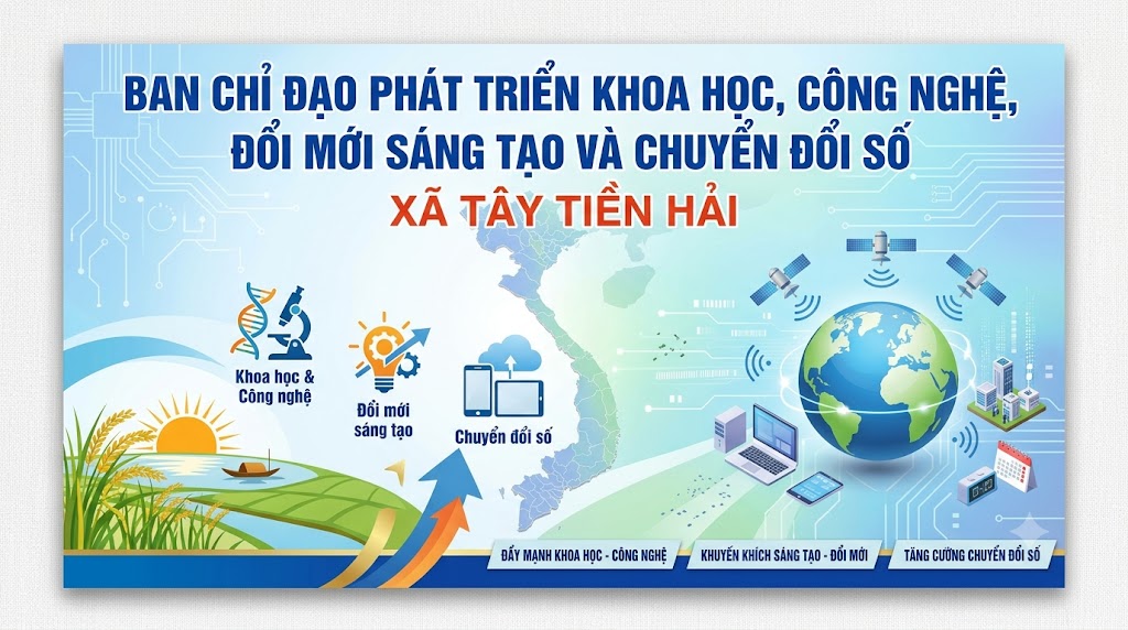 Đảng ủy xã Tây Tiền Hải kiện toàn Ban Chỉ đạo phát triển khoa học, công nghệ, đổi mới sáng tạo và chuyển đổi số