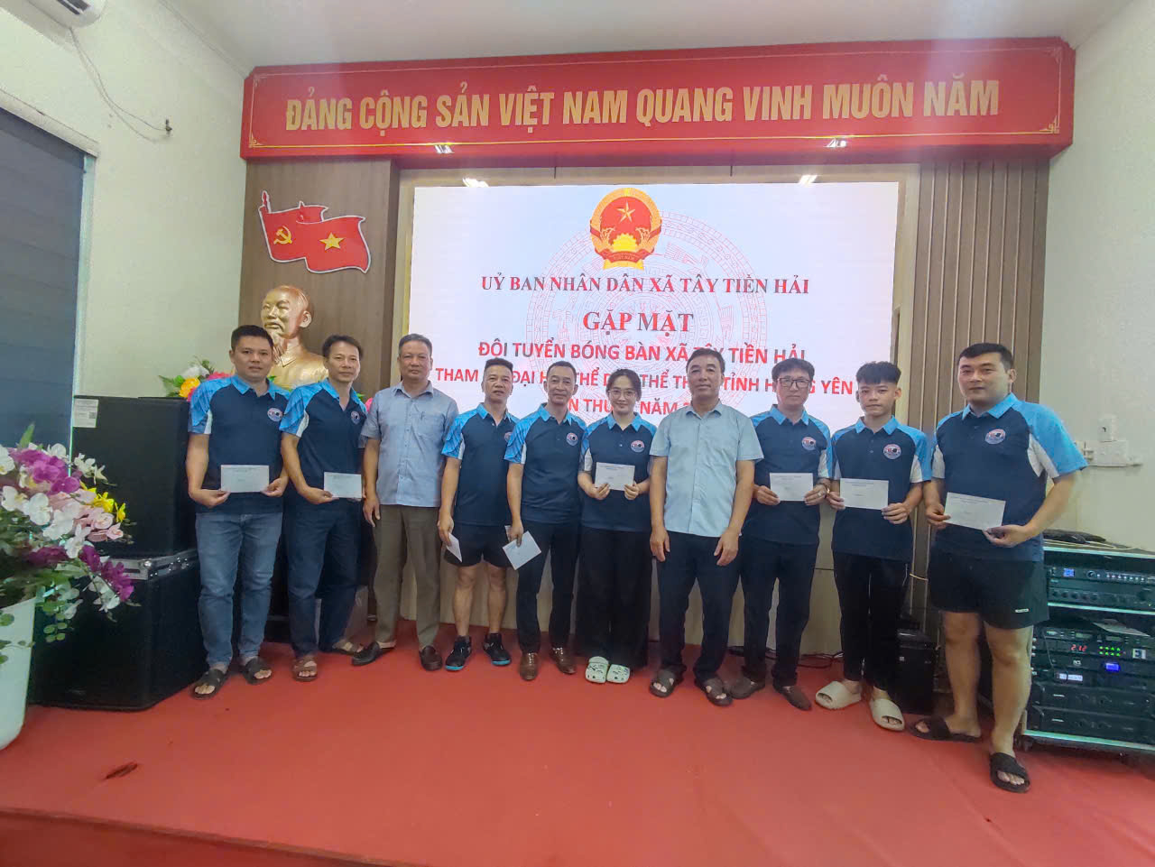 Tây Tiền Hải thành lập đội tuyển bóng bàn tham gia Đại hội Thể dục thể thao tỉnh Hưng Yên lần thứ X