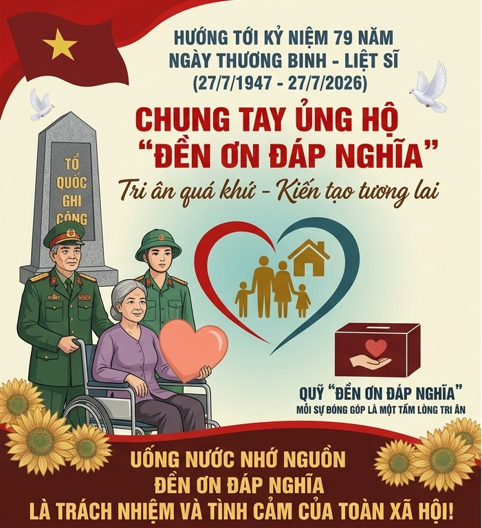 Đến sáng ngày 27/7, Tây Tiền Hải vận động hơn 202 triệu đồng ủng hộ Quỹ "Đền ơn đáp nghĩa"