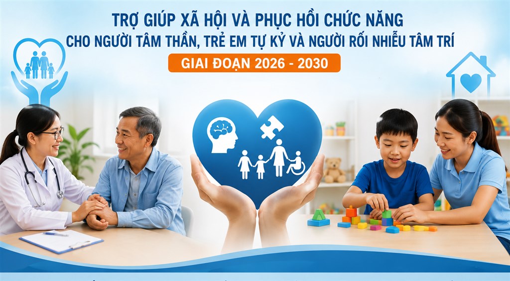 Tây Tiền Hải triển khai Chương trình trợ giúp xã hội và phục hồi chức năng cho người tâm thần, trẻ em tự kỷ giai đoạn 2026 - 2030