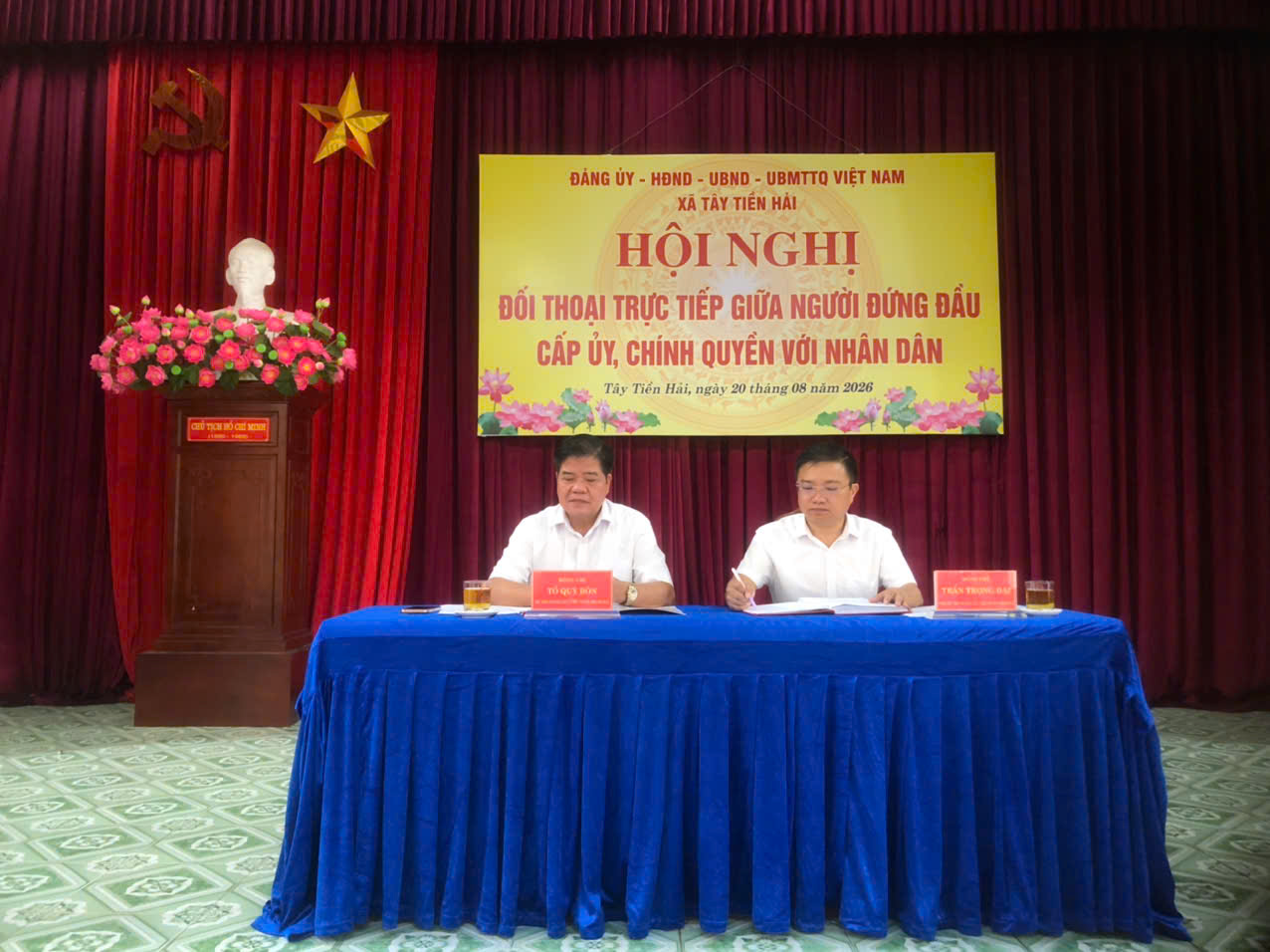 Tây Tiền Hải tổ chức đối thoại trực tiếp giữa người đứng đầu cấp ủy, chính quyền với nhân dân
