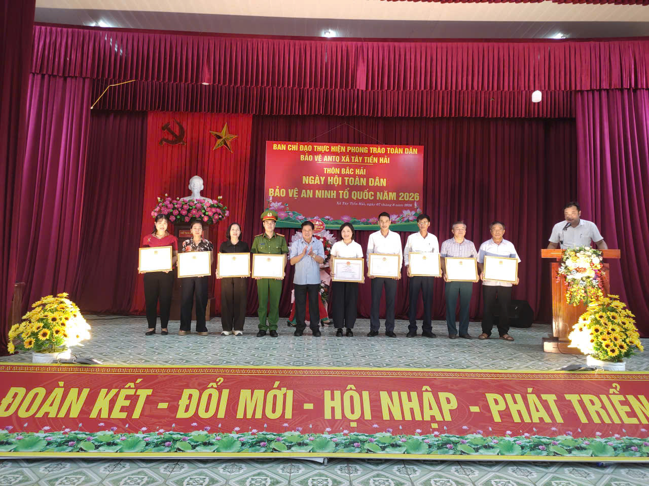 Tây Tiền Hải tổ chức điểm Ngày hội toàn dân bảo vệ an ninh Tổ quốc năm 2026