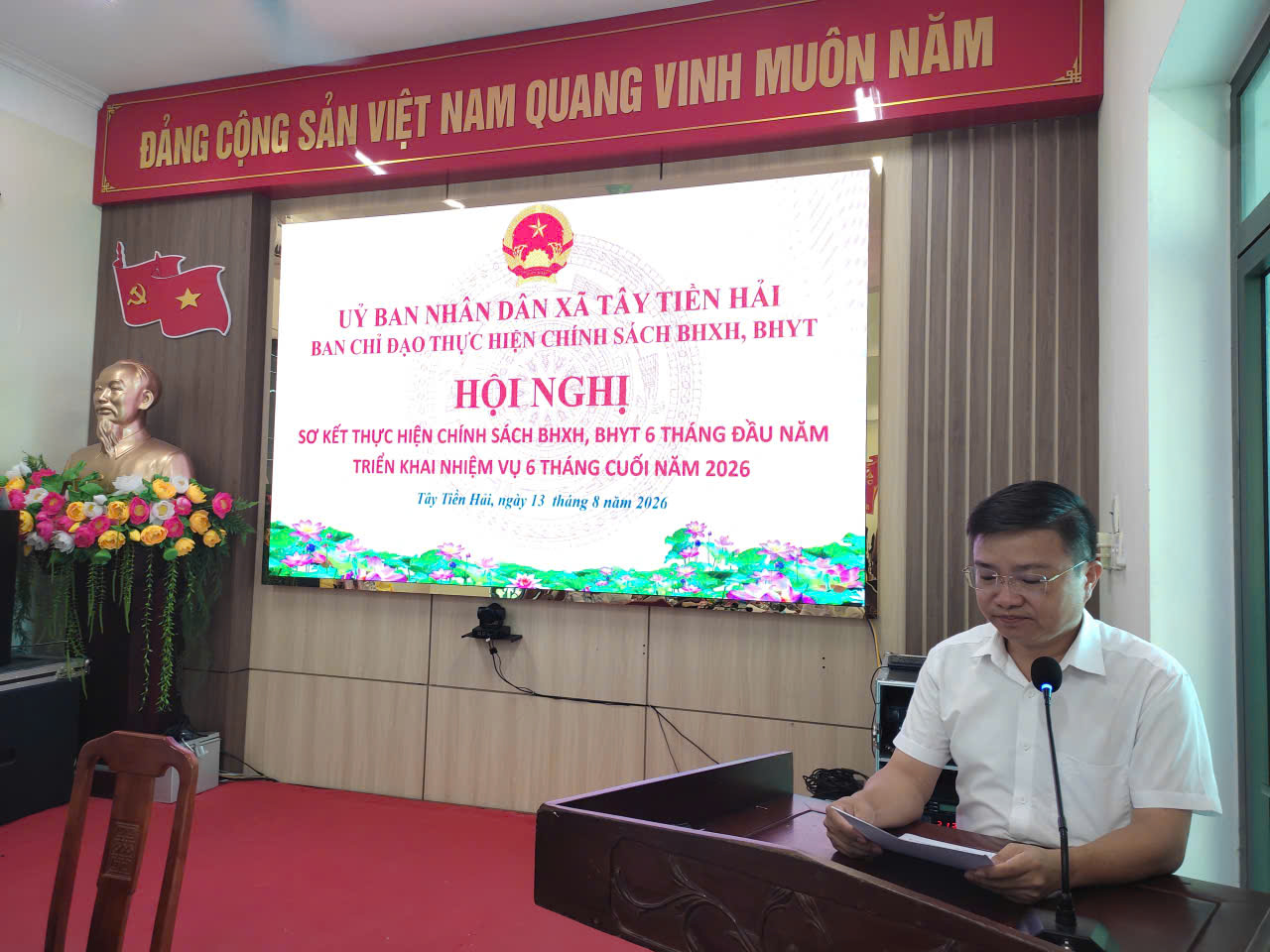 Tây Tiền Hải sơ kết công tác thực hiện chính sách BHXH, BHYT 6 tháng đầu năm 2026
