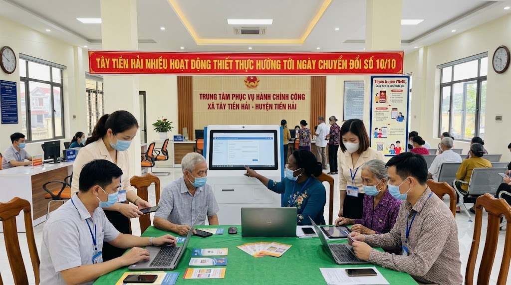 Tây Tiền Hải nhiều hoạt động thiết thực hướng tới Ngày Chuyển đổi số 10/10