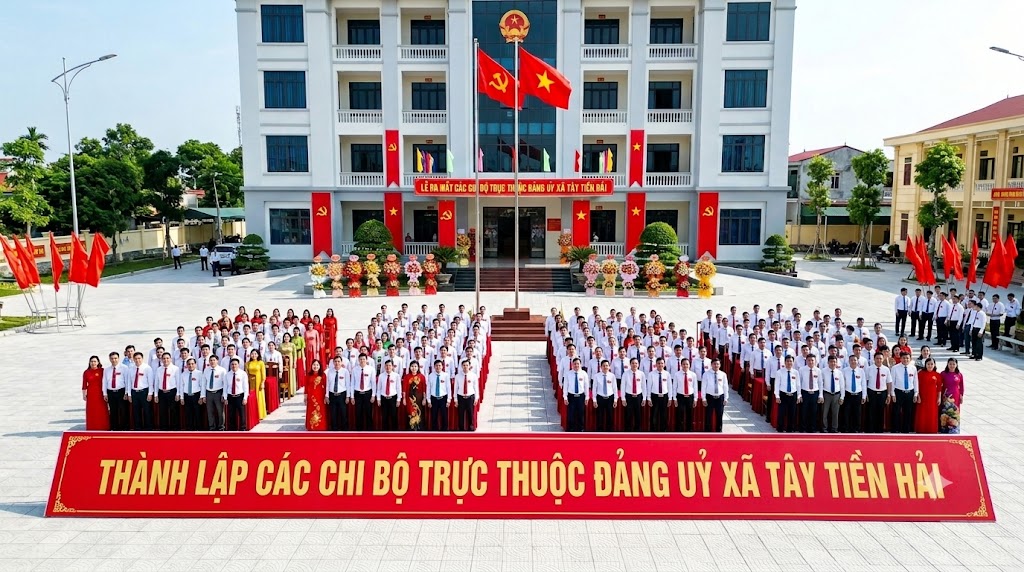 Tây Tiền Hải kết thúc hoạt động Đảng bộ UBND xã, thành lập các chi bộ trực thuộc Đảng ủy xã