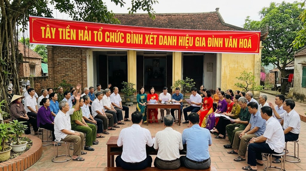 Tây Tiền Hải tổ chức bình xét danh hiệu “Gia đình văn hóa”, “Thôn văn hóa” năm 2026