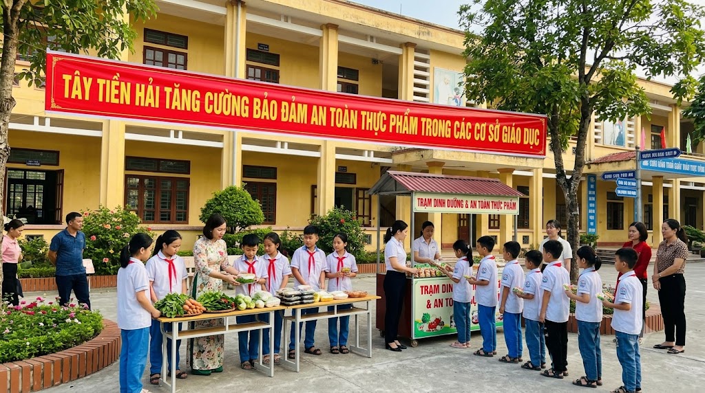 Tây Tiền Hải tăng cường bảo đảm an toàn thực phẩm trong các cơ sở giáo dục